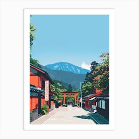 Koyasan Japan 4 Colourful Illustration Art Print