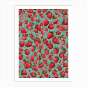 Strawberry Pattern 1 Art Print