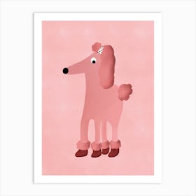 Pink Poodle Olivia Art Print