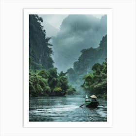 Boat On A River 5 Art Print