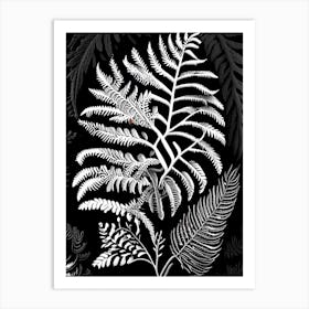 Chain Fern Linocut Art Print