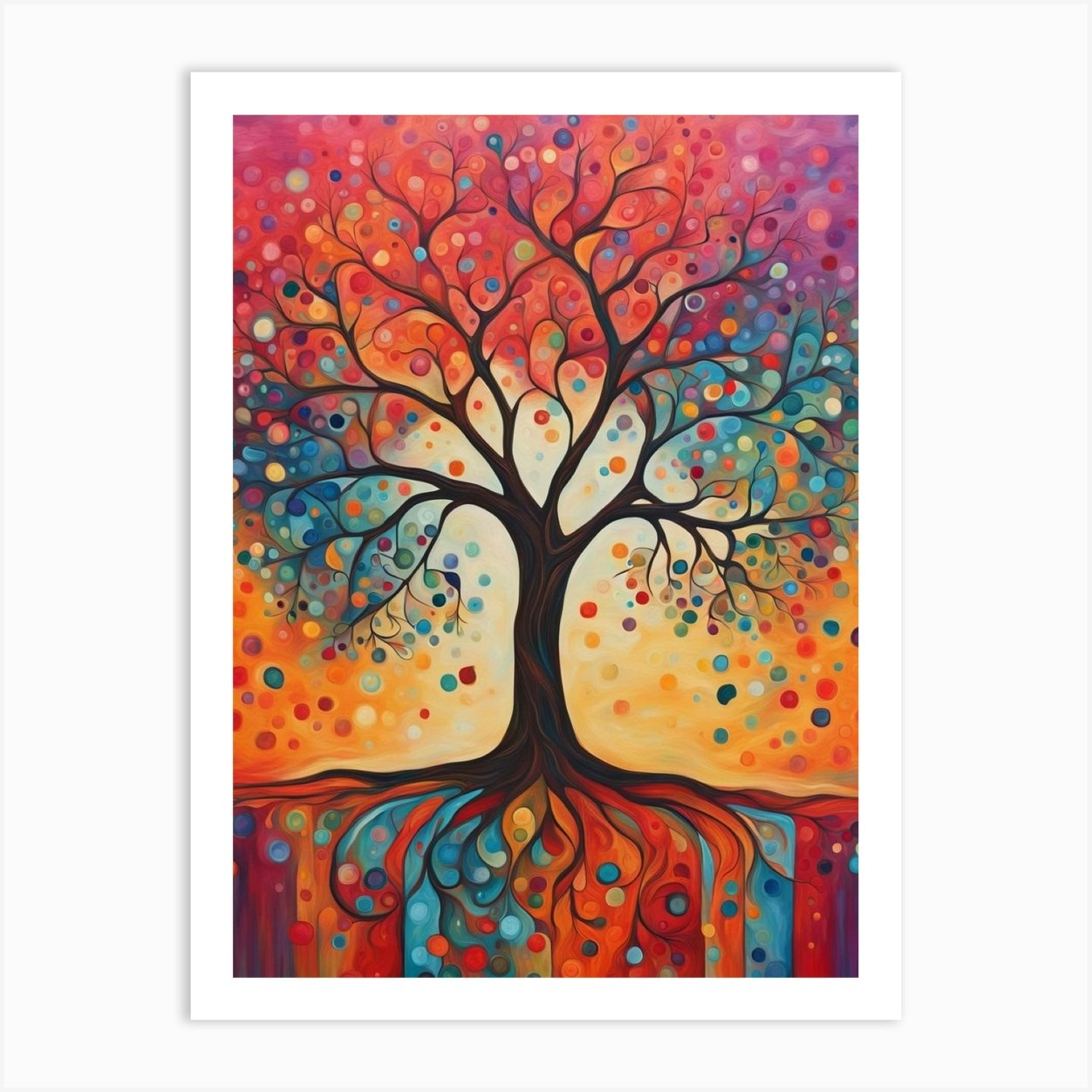 Chakra Tree of Life Mosaic Design Study