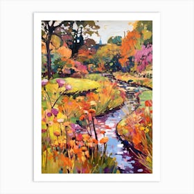 Autumn Gardens Painting Royal Botanic Garden Edinburgh 3 Art Print