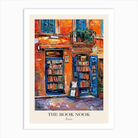 Rome Book Nook Bookshop 2 Poster Art Print