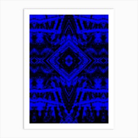 Abstract Blue Pattern Art Print