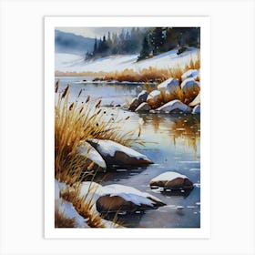 Winter Landscape Painting 15 Art Print