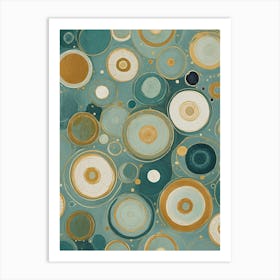 Circles In Teal Art Print