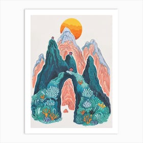 Hawaiian Mountains Art Print