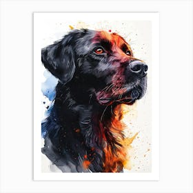 Black Labrador Retriever Art Print