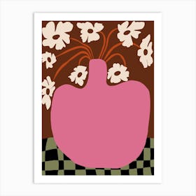 Big pot with flower Art Print