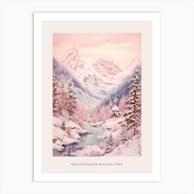 Dreamy Winter National Park Poster  Berchtesgaden National Park Germany 3 Art Print