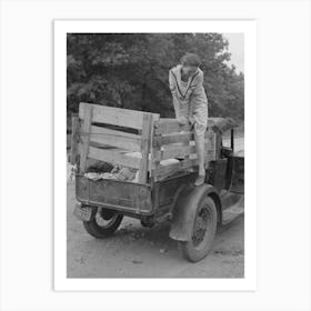 Untitled Photo, Possibly Related To Unloading Migrant Truck Along Roadside Near Henrietta I,E Art Print