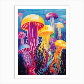 Jelly Fish Pop Art 3 Art Print