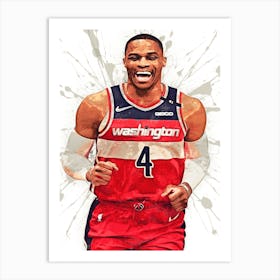 Russell Westbrook Washington Wizards Art Print