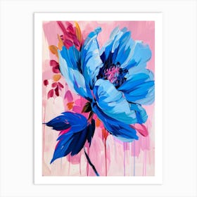 Blue Peony 2 Art Print