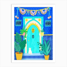 Chefchaouen Blue Door Art Print