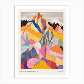 Mount Washington United States 3 Colourful Mountain Illustration Poster Art Print