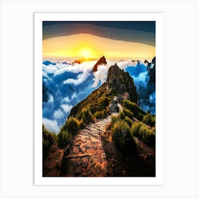 Paved Footpath At Pico Do Arieiro, Madeira Island Art Print