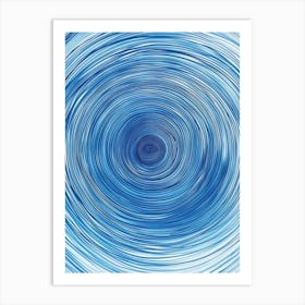 Abstract Blue Swirl Art Print