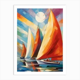 Sailboats Art Print