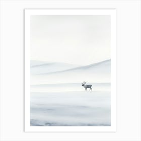 Reindeer In The Snow Poster