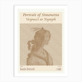 Portrait Of Simonetta Vespucci As Nymph – Sandro Botticelli (1480) Art Print