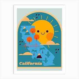 California Sticker Art Print