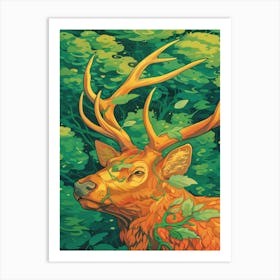 Deer In The Woods 14 Art Print