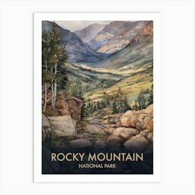 Rocky Mountain National Park Vintage Travel Poster 5 Art Print