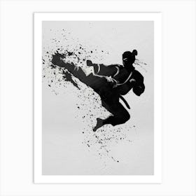 Karate Kick Art Print