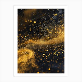 Abstract Gold Dust Background Art Print