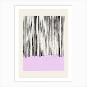 Black Stripes In Lila Art Print