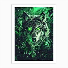 Wolf In The Jungle 12 Art Print