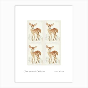 Cute Animals Collection Deer Fawn 2 Art Print
