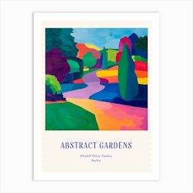 Colourful Gardens Mirabell Palace Gardens Austria 4 Blue Poster Art Print