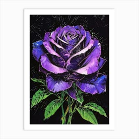 Purple Rose 1 Art Print