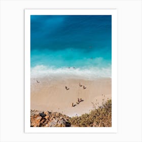 Blue Sea From Above Art Print