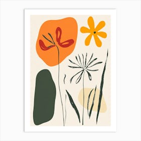 Flowers And Leaves 25 Art Print