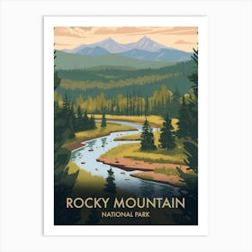 Rocky Mountain National Park Vintage Travel Poster 2 Art Print