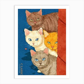 Classic Cats Art Print