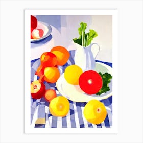 Tablescape 11 vegetable Art Print