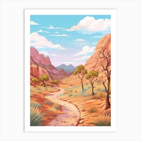 Larapinta Trail Australia Hike Illustration Art Print