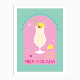 Piña Colada Cocktail Art Print