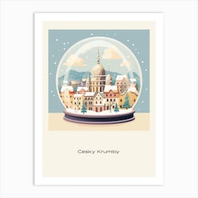 Cesky Krumloy Czechia Snowglobe Poster Art Print