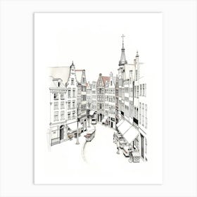 Street Scene In Amsterdam Art Print