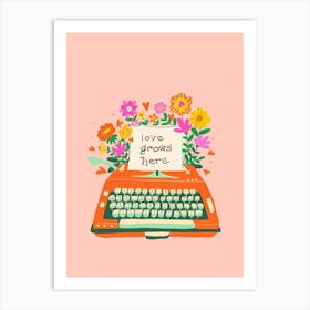 Love Typewritter Art Print