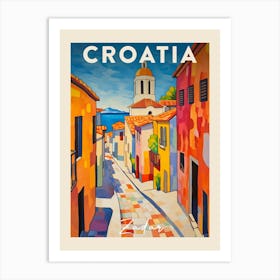 Zadar Croatia 4 Fauvist Painting Travel Poster Art Print