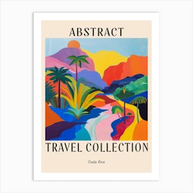 Abstract Travel Collection Poster Costa Rica 4 Art Print