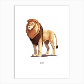 Lion Kids Animal Poster Art Print
