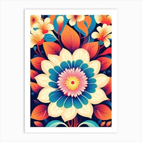 Floral Background Art Print